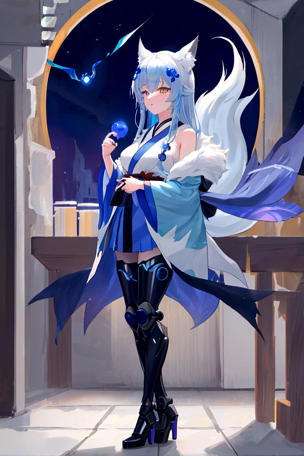 fox Light blue hair 　beast girl　indigo fur　fox beast girl　fox Light blue hair 　beast girl　indigo fur　fox beast girl　Wallpaper 4k,8k,highly detailled,,vivid colors,detailed kitsune with 9 tails,traditional Japanese artwork,tatami floor,beautiful cherry blossoms,floating lanterns,dark silhouette of a pagoda,subtle moonlight,dense forest,ethereal atmosphere,dappled sunlight,whimsical spirit,serene expression,elaborate kimono and obi,delicate hand-painted details,luminous eyes　Anime Style　fox　blue　White-faced golden-haired nine-tailed fox　Coat blue　　((best quality)), ((masterpiece)), (detailed), perfect face,solo,kemono,night,fantasy,rainy,thunder,black fur,golden stripes,anthro black wolf.wore a robe that hugged his muscular frame, with a long blue cloak draped over his shoulders.golden eyes,magic,wizard hooded((best quality)), ((masterpiece)), (detailed), perfect face,solo,kemono,night,fantasy,rainy,thunder,black fur,golden stripes,anthro black wolf.wore a robe that hugged his muscular frame, with a long blue cloak draped over his shoulders.golden eyes,magic,wizard hooded　mysterious background　Blue Flame　girl　have a ball of light Anime Style　fox　blue　White-faced golden-haired nine-tailed fox　Coat blue　full body furry wolf,center,((beautiful hairl)),((Solo)),((Furry)),((e621)),((Furry robotic wolf)),(protogen robot  wolf)))，Made of metal，（cyborg people：1.1），（[coda|Line of detail]：1.3），（complexdetails），hdr，（complexdetails，Hyper-detailing：1.2），cinema shot，tmasterpiece，best qualtiy，A high resolution，bulge foreign body penetration，at centre,Robot feet，((Mechanical high heels))， Android，(robotjoints)，(Robot briefs)，Cool robot feet,robot leg,(Cyborg footwear)，((Robotic footwear high heels)) ,(((Robotic breasts))),(((android))),(((Robot full-body sexual suggestion)))，((((android))))，Cute girl made of metal, (Cyborg: 1.1), ([Tail | More wires]: 1.3), (complexdetails), hdr, (complexdetails, Ultra detail: 1.2), cinema s　　mysterious background　Blue Flame　girl　have a ball of light