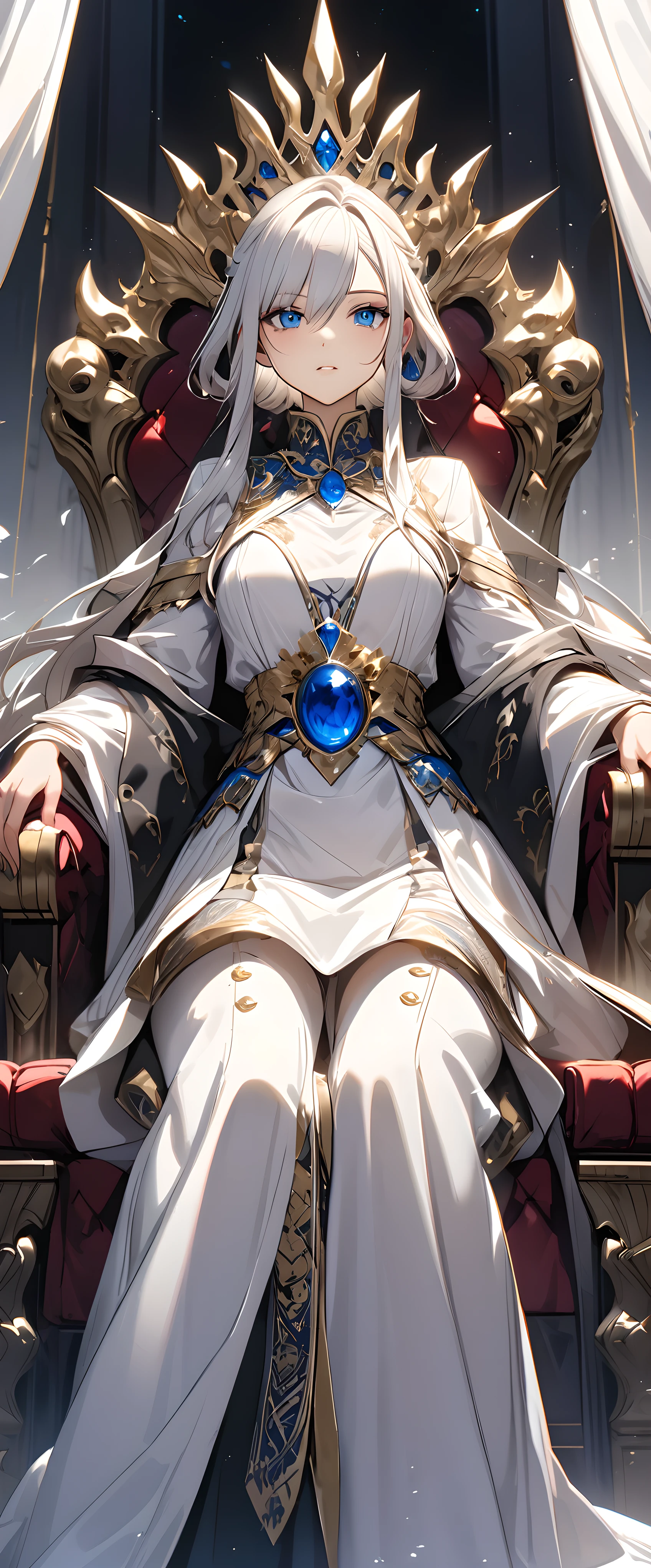 Highest quality, Highest Resolution, Super Retina, 
BREAK Throne, Symbol of power, Absolute Dominance, Transparent humanoid overlord, 
BREAK Captivating Blue Eyes, Strong and fleeting, (Aesthetic and transparent:1.5), (Glossy feel:1.5), Sharp Eyes, 
BREAK Throneの前にひれ伏す王の後ろ姿, great king, 
BREAK Ultra-realism, Detailed and realistic skin texture, Detailed and intricate texture, Detailed and intricate brushwork, Detailed and clear depiction, Anatomically correct, Absurd aesthetics, 
BREAK Overall view of the luxurious and luxurious throne, Overwhelming presence, Intimidating, Mysterious and divine々Shii, 
BREAK Scattered jewels, Lavish decoration, 
BREAK A dark background that makes the subject stand out, 
BREAK Dramatic Cinematic Lighting, 
BREAK A powerful and bold composition, 
BREAK Re-drawing into a clear and vivid work, highest quality render, 