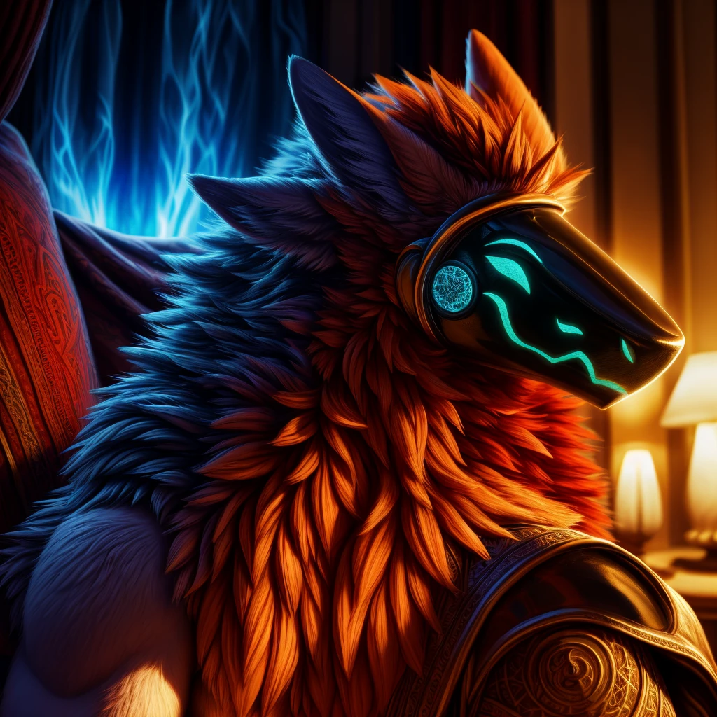 a naked protogen in bed, hyper detailed, intricate, extremely detailed, masterpiece, (best quality,4k,8k,highres,masterpiece:1.2),ultra-detailed,(realistic,photorealistic,photo-realistic:1.37),cinematic lighting, chiaroscuro lighting, dramatic lighting, dramatic shadows, detailed textures, incredibly detailed, ornate, highly detailed, extremely sharp focus, ultra-realistic, vibrant colors, extremely vivid colors, soft lighting, ethereal, mystical, dreamlike, magical realism