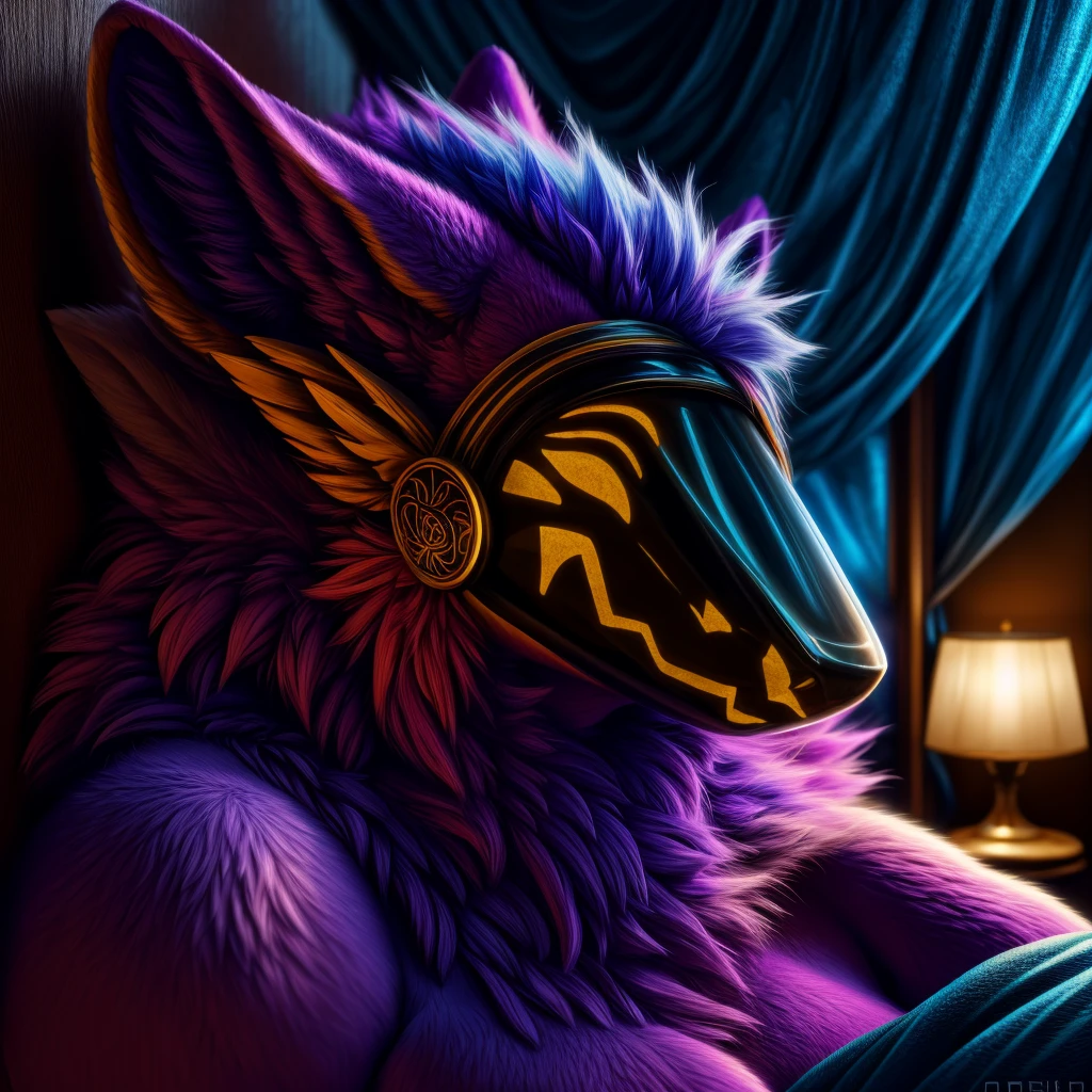 a naked protogen in bed, hyper detailed, intricate, extremely detailed, masterpiece, (best quality,4k,8k,highres,masterpiece:1.2),ultra-detailed,(realistic,photorealistic,photo-realistic:1.37),cinematic lighting, chiaroscuro lighting, dramatic lighting, dramatic shadows, detailed textures, incredibly detailed, ornate, highly detailed, extremely sharp focus, ultra-realistic, vibrant colors, extremely vivid colors, soft lighting, ethereal, mystical, dreamlike, magical realism