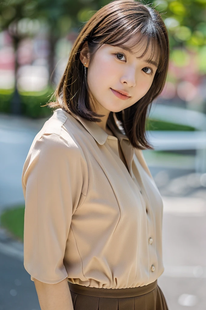 nswf,blush, round eyes, medium breasts, skirt lift , half body shot, (from below:1.3), Japanese woman, teen,high school student,(18 years old),bob cut, (brown hair:1.2), Ultra-realistic capture, Highly detailed, High resolution 16k close-up of human skin. Skin texture must be natural, With such detail that pores can be finely identified. Skin should look healthy, In a uniform tone. Use natural light and color,