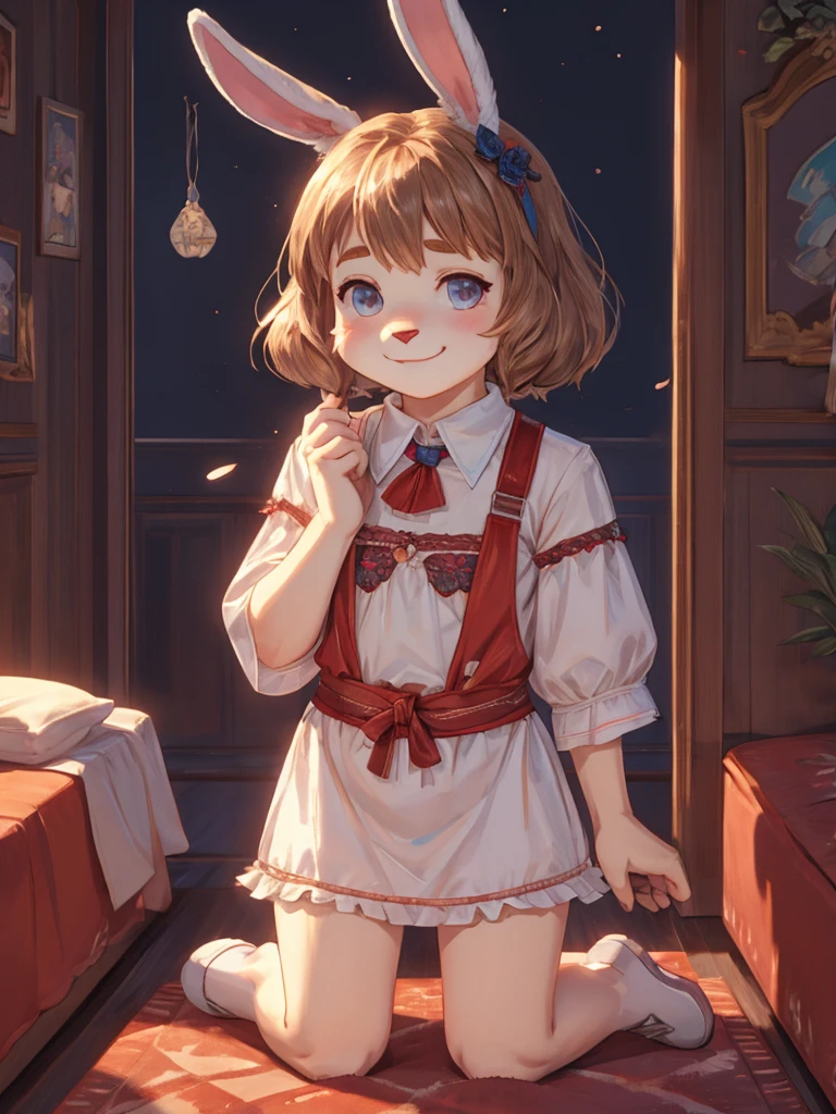 libido , Itchy , Lonely loli , Clothing erotica , bunny , Seduce smile , (Show secretly:1.3)