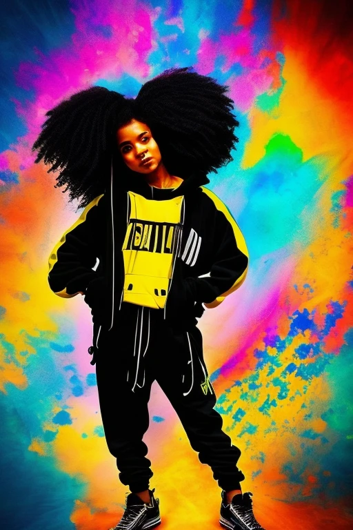 A background filled with scattered musical notes in various sizes and colors
A background completely filled with scattered musical notes in various sizes and colors, covering the entire screen.
beautiful girl colorful image
Dance hiphop Dance CREW Waacking
Punking
black medium hair black medium hair
Five fingers Baggy clothes Baggy clothes
