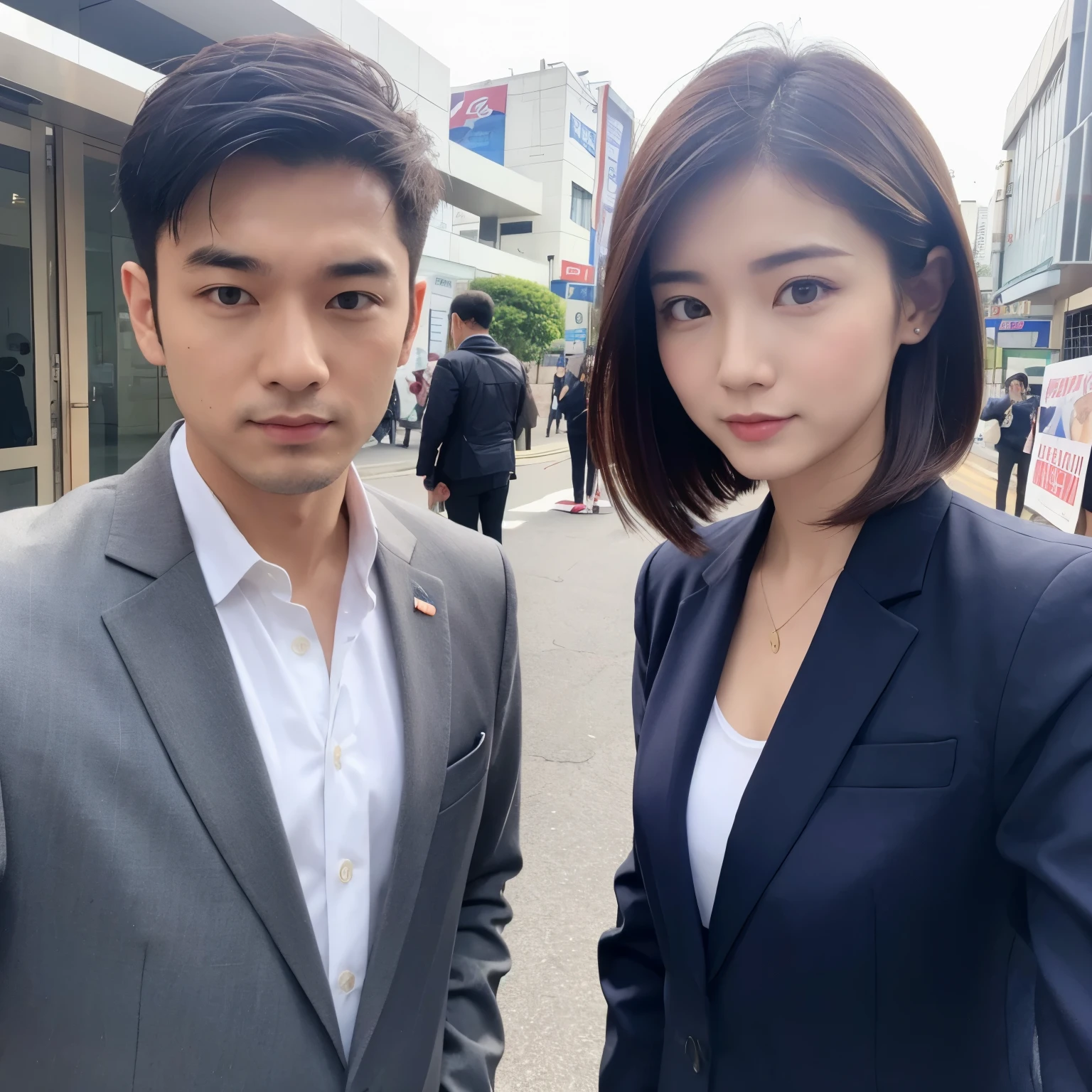 Asia Men and women 30 years old politics election suit cool