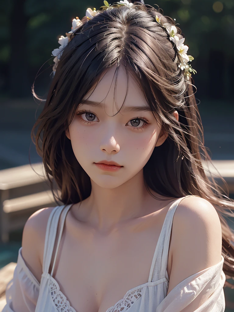 highest quality,finest quality detailed realisticphoto,high-resolution,16K,soft focus,film grain,cinematic lighting,realistic,fine texture,beautiful ultra fine detailed,A beautiful girl whose face alone is enough to make you cum