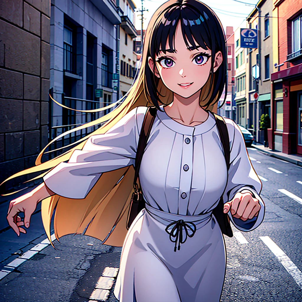 (masterpiece,ultora-detail,ultora-reality,high quality,High Quality - 3D,photograph,Highly Detailed CG Unity 8K Wallpaper,Cinematic Lighting,super front light),10歳のbeautiful girl,Beautiful round eyes and detailed face,beautiful girl,Brilliant white skin,最高級のbeautiful girl,A beautiful face without wrinkles,Crazy Smile,とても小さい口のbeautiful girl,薄いピンク色の唇のbeautiful girl,とても小さい鼻のbeautiful girl,Narrow waist,super shiny hair,Cute clothes,shopping,Daytime,Streetscape,Shooting far from her