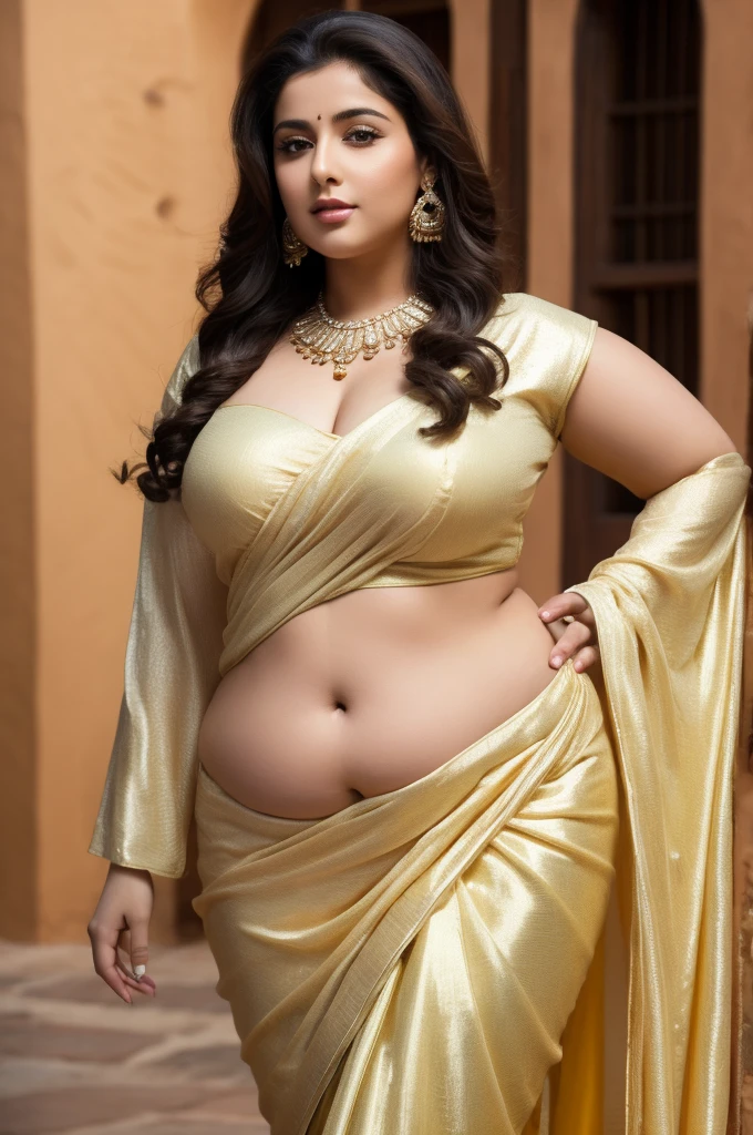 1 Heavenly beautiful and goddess beauty cute and sweet looking face Arabian woman in front of Setenil de las Bodegas, Spain, Heavenly beautiful Overweight, Heavenly beautiful Extremely fat, Heavenly beautiful and attractive Chubby figure , Heavenly beautiful looking and eye catching luxury style saree , reaching out, Heavenly beautiful Arabian woman, 16k, High resolution, masterpiece, highest quality, fine skin, close up figure view, Realistic Photograph