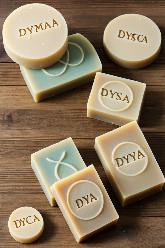Create a logo for handmade soaps with a name "DYCSA"