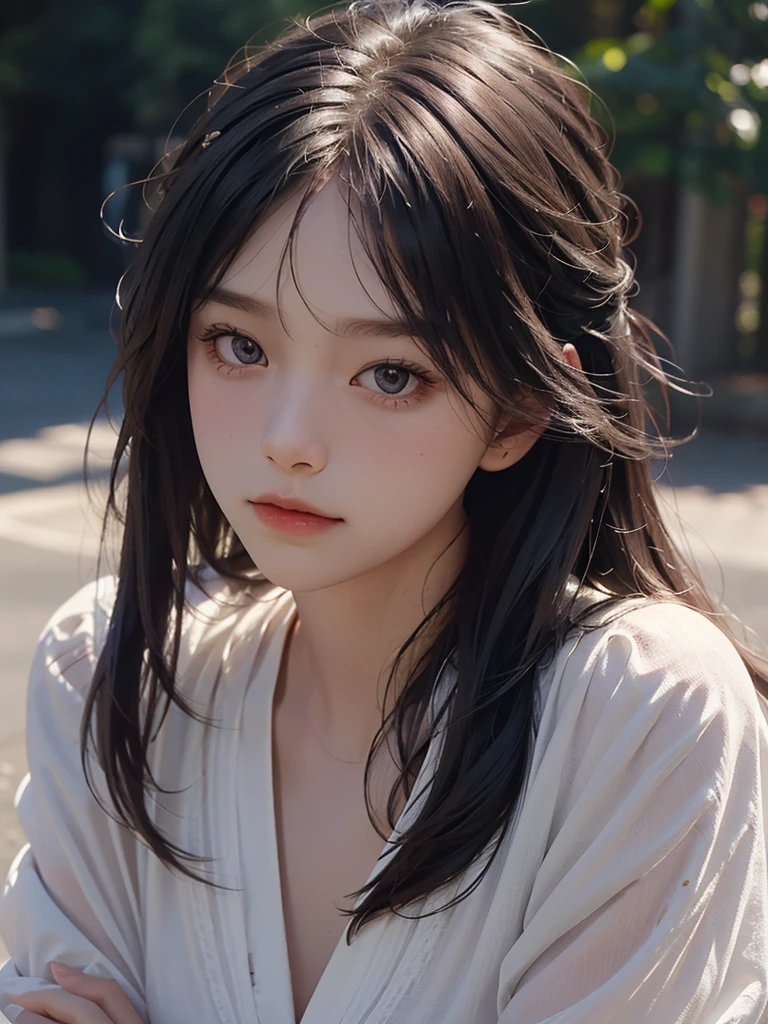 highest quality,finest quality detailed realisticphoto,high-resolution,16K,soft focus,film grain,cinematic lighting,realistic,fine texture,beautiful ultra fine detailed,A beautiful girl whose face alone is enough to make you cum
