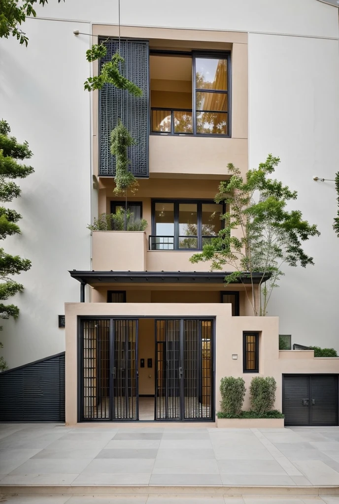 1 Mediterranean style house ,beautyful light, beautyfulday, sunny, many lovely flowering plants, lovely youthful feeling :1.2, sunlight at 12 noon, Very beautiful shadows, a feeling of peace:1.3