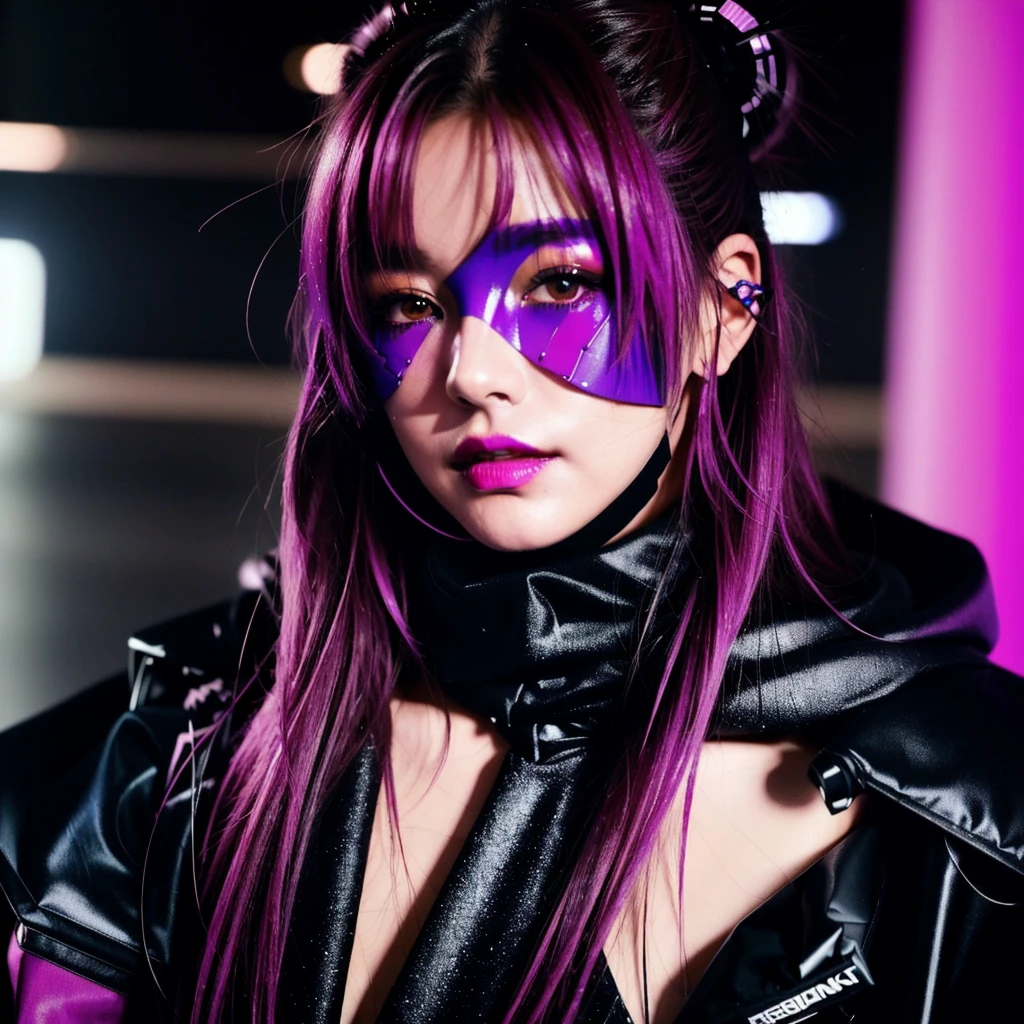 highest quality、surreal、perfect anatomy、Wet and shiny white skin、model body shape、Sweat dripping all over the body、Super small face、Ahegao、Cyberpunk City、Fishnet tights、garter belt、Pink, silver and gold hair、Black micro bikini、Neon lights、tattoo、Ultra Low Rise、Cleavage、Precise pubic area、Bondage Fashion、Erect nipples、Lewd woman、latex、hot pants、Bust Shot、0082