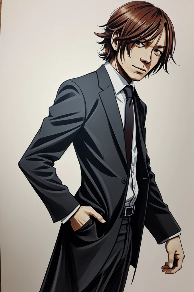 Draw Chuuya Nakahara in the style of Boku no Hero Academia 