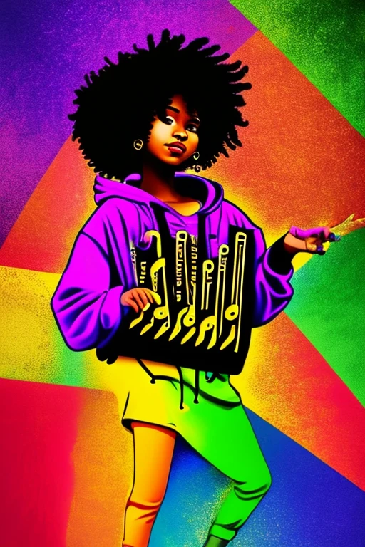 A background filled with scattered musical notes in various sizes and colors
A background completely filled with scattered musical notes in various sizes and colors, covering the entire screen.
beautiful girl colorful image
Dance hiphop Dance CREW Waacking Dance
Punking
black medium hair black medium hair
Five fingers Baggy clothes Baggy clothes