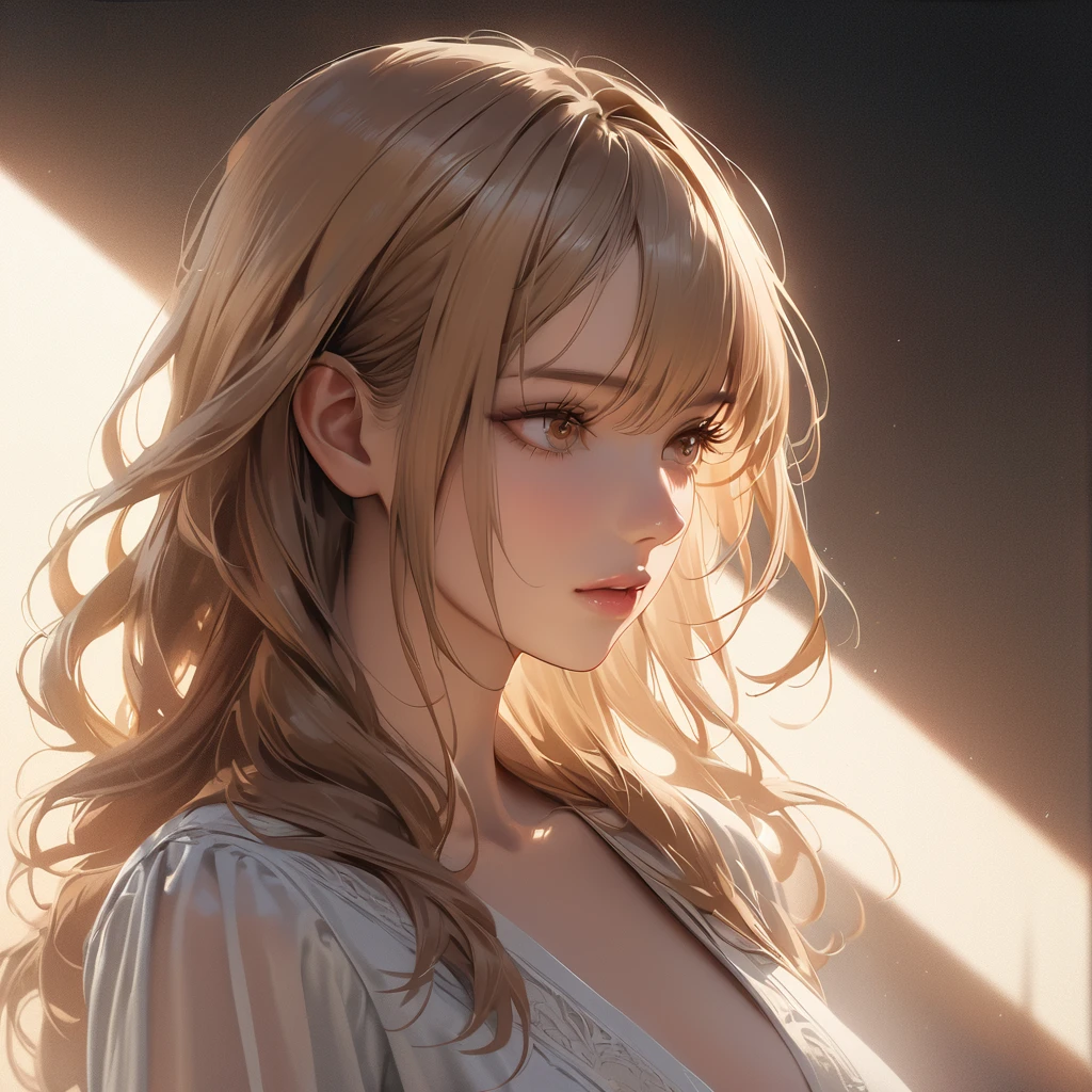 (The most exquisite work),Ultra-fine details,Best Picture Quality,The highest definition CG Unity 8K wallpaper,No clothes to wear,whaite hair,White-skinned girl,Only the upper body is exposed。 --auto