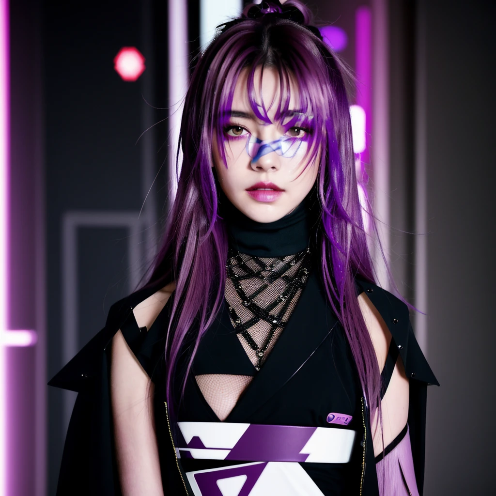 フェイスペイントをしたサイボーグのBeauty, whole body, cyber punk, Fashion Model, Beauty, Francis Bacon's painting style, BREAK Best quality.