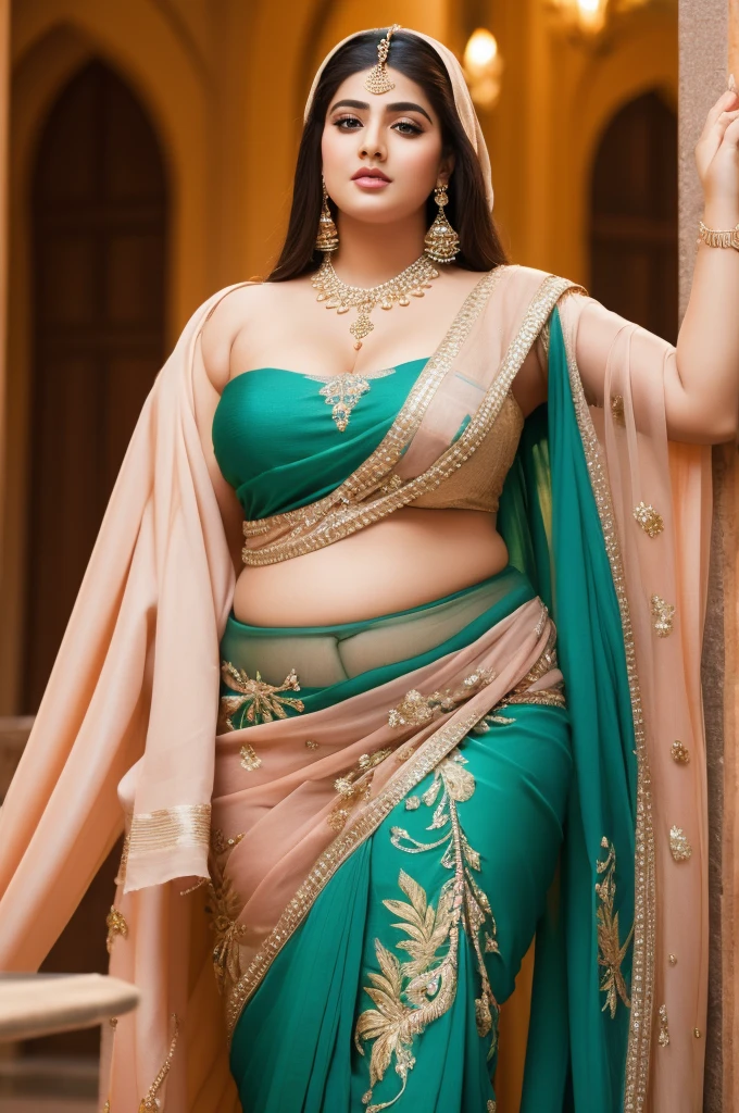 1 Heavenly beautiful and goddess beauty cute and sweet looking face Arabian woman in front of Pretoria, South Africa, Heavenly beautiful Overweight, Heavenly beautiful Extremely fat, Heavenly beautiful and attractive Chubby figure , Heavenly beautiful looking and eye catching luxury style saree , reaching out, Heavenly beautiful Arabian woman, 16k, High resolution, masterpiece, highest quality, fine skin, close up figure view, Realistic Photograph