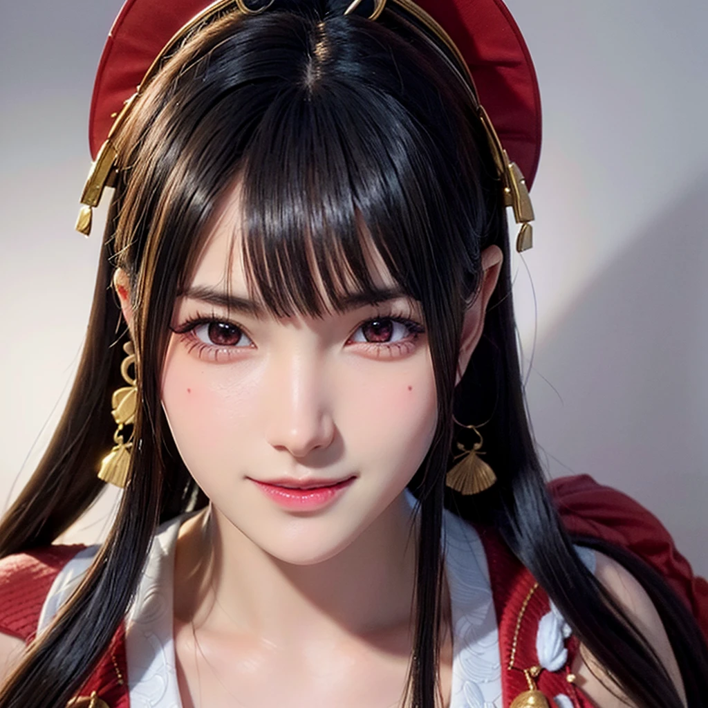 a beautiful detailed portrait of Mai Shiranui, detailed realistic facial features, sharp pointy breasts, wearing the original character outfit, highly detailed, 8k, photorealistic, dramatic lighting, hyper detailed, realistic skin texture, intricate details, cinematic composition, vibrant colors, desenho o corpo inteiro, nsfw.