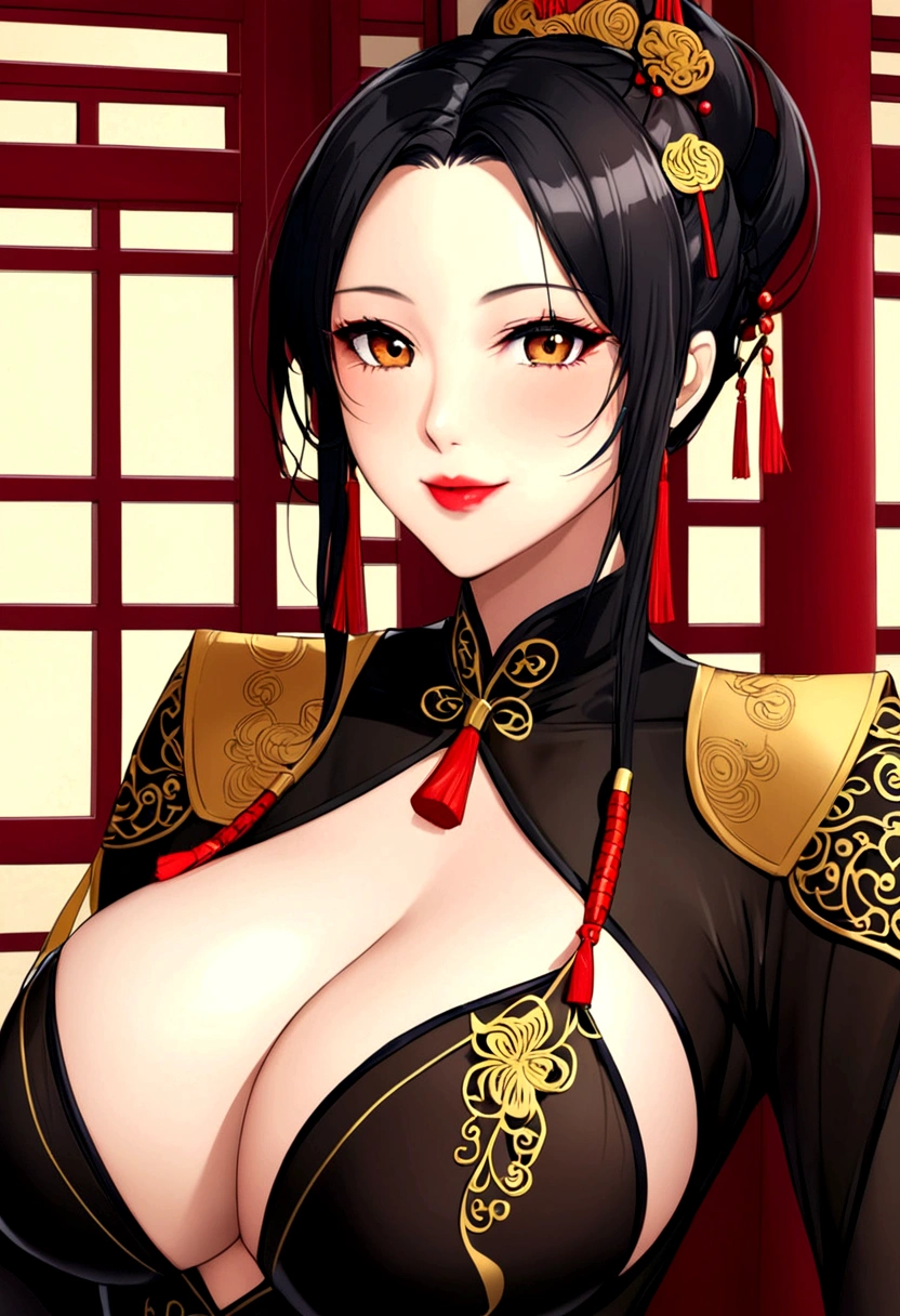 Saber big breasts Bodysuit wuxia smile lipstick