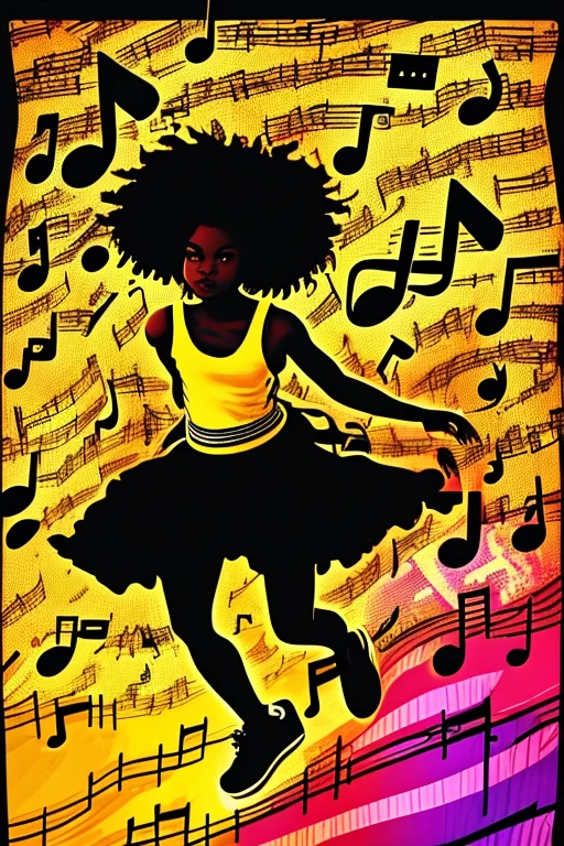 A background filled with scattered musical notes in various sizes and colors
A background completely filled with scattered musical notes in various sizes and colors, covering the entire screen.
beautiful girl colorful image
Dance hiphop Dance CREW Waacking Dance
Punking
black medium hair black medium hair
Five fingers Baggy clothes Baggy clothes