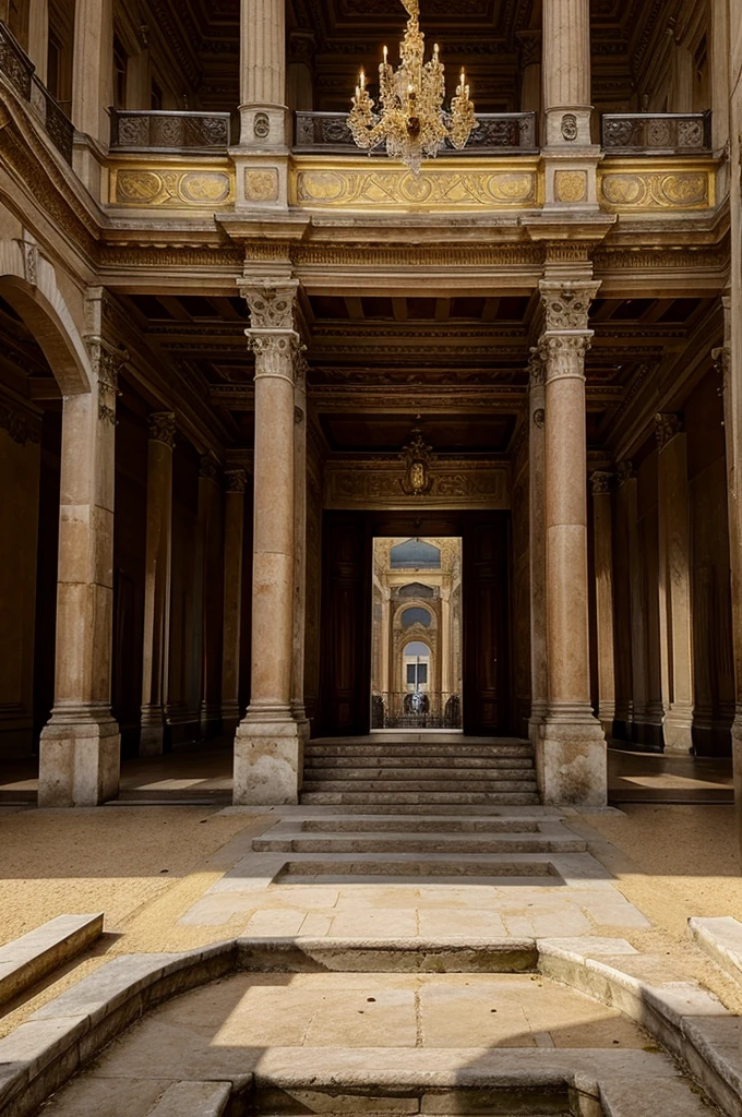 beautiful french palace, majestic, baroque architcture, realistic
