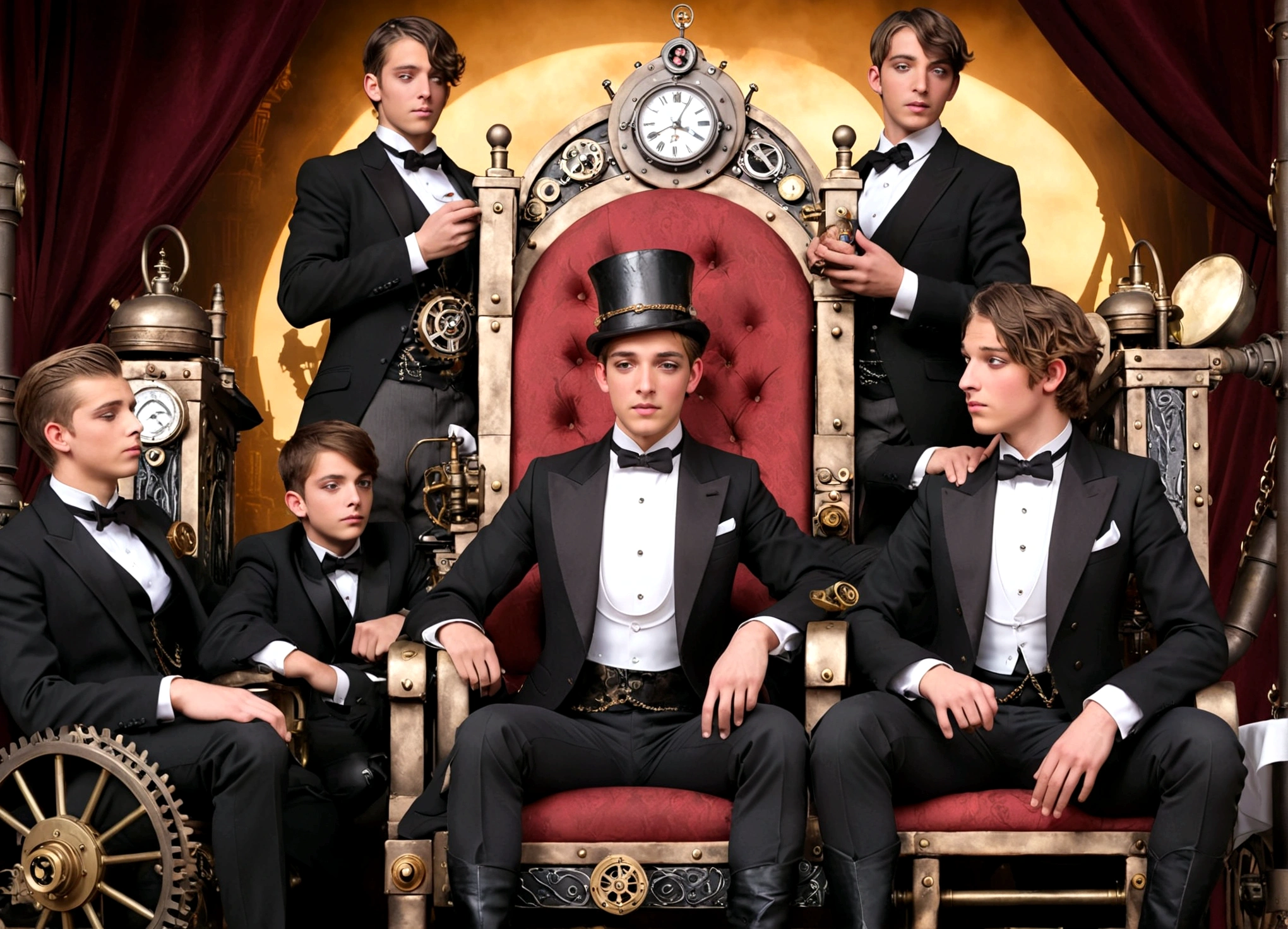 (4k, best quality, masterpiece, photo, beautiful eyes, ballet tights, crotch bulge, nutcracker ballet:1.35), (2boys, ballet dancers, prince defeats rat king:1.5)