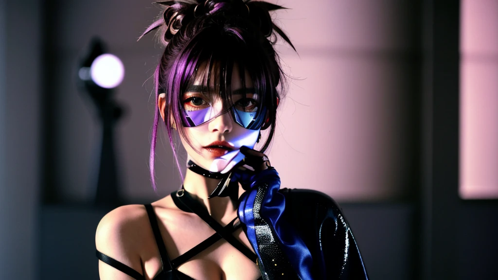 フェイスペイントをしたサイボーグのBeauty, whole body, cyber punk, Fashion Model, Beauty, masterpiece, Francis Bacon's painting style