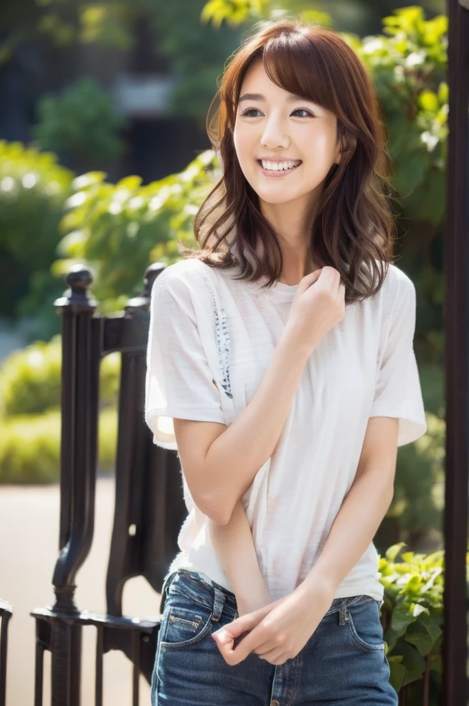 from Japan, (masterpiece, best quality:1.2), (raw photo), analog photo,
(beautiful 18yo girl),
BREAK
(white frilled tunic), (baggy denim pants),
BREAK
(sunlight:0.8), (Dramatic Lighting:0.8),(lens flare:0.7),(depth_of_field:1.2),
(at the park), (looking away), (shame smile), (from below),