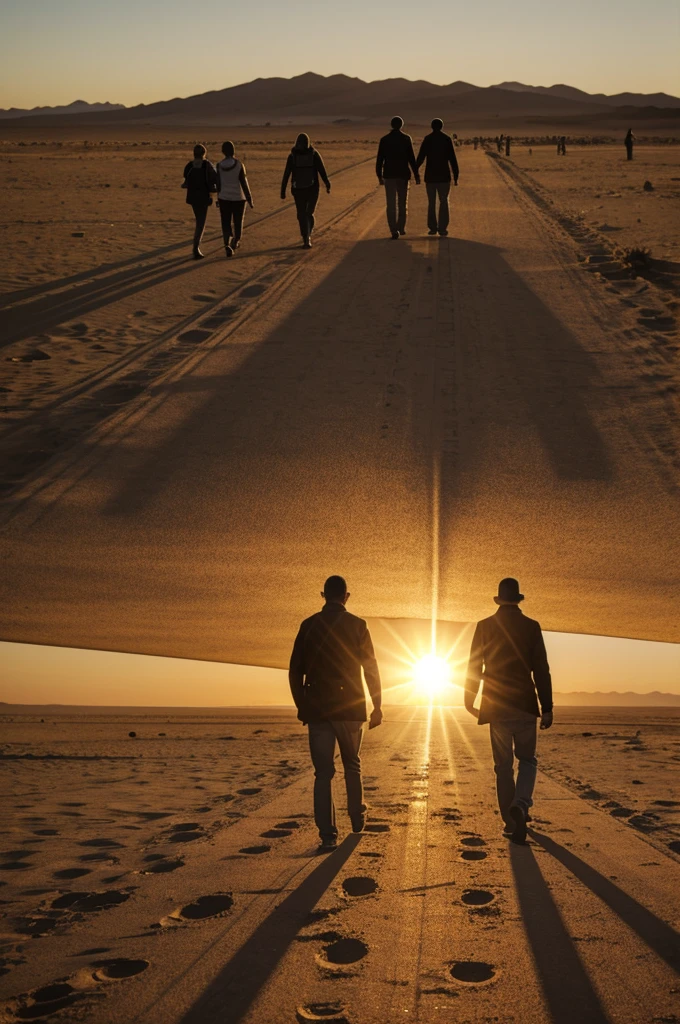 people walking on the sun