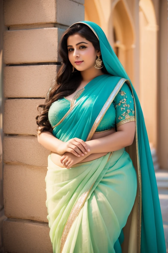 1 Heavenly beautiful and goddess beauty cute and sweet looking face Arabian woman in front of Quebec City, Canada, Heavenly beautiful Overweight, Heavenly beautiful Extremely fat, Heavenly beautiful and attractive Chubby figure , Heavenly beautiful looking and eye catching luxury style saree , reaching out, Heavenly beautiful Arabian woman, 16k, High resolution, masterpiece, highest quality, fine skin, close up figure view, Realistic Photograph