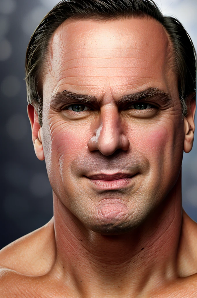 Jair Bolsonaro, handsome man in front (clean and simple navy background:1.1), A modelo, studio portrait, medium close-up, skin detailed, pores, shiver, scaled skin, advertising picture, high intensity bright lighting, professional foto, pretentious smile. 