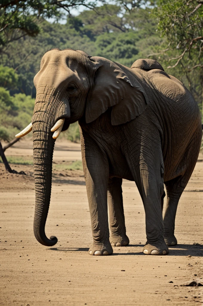 The head is an elephant, the body is a lizard, the tail is a bird.
