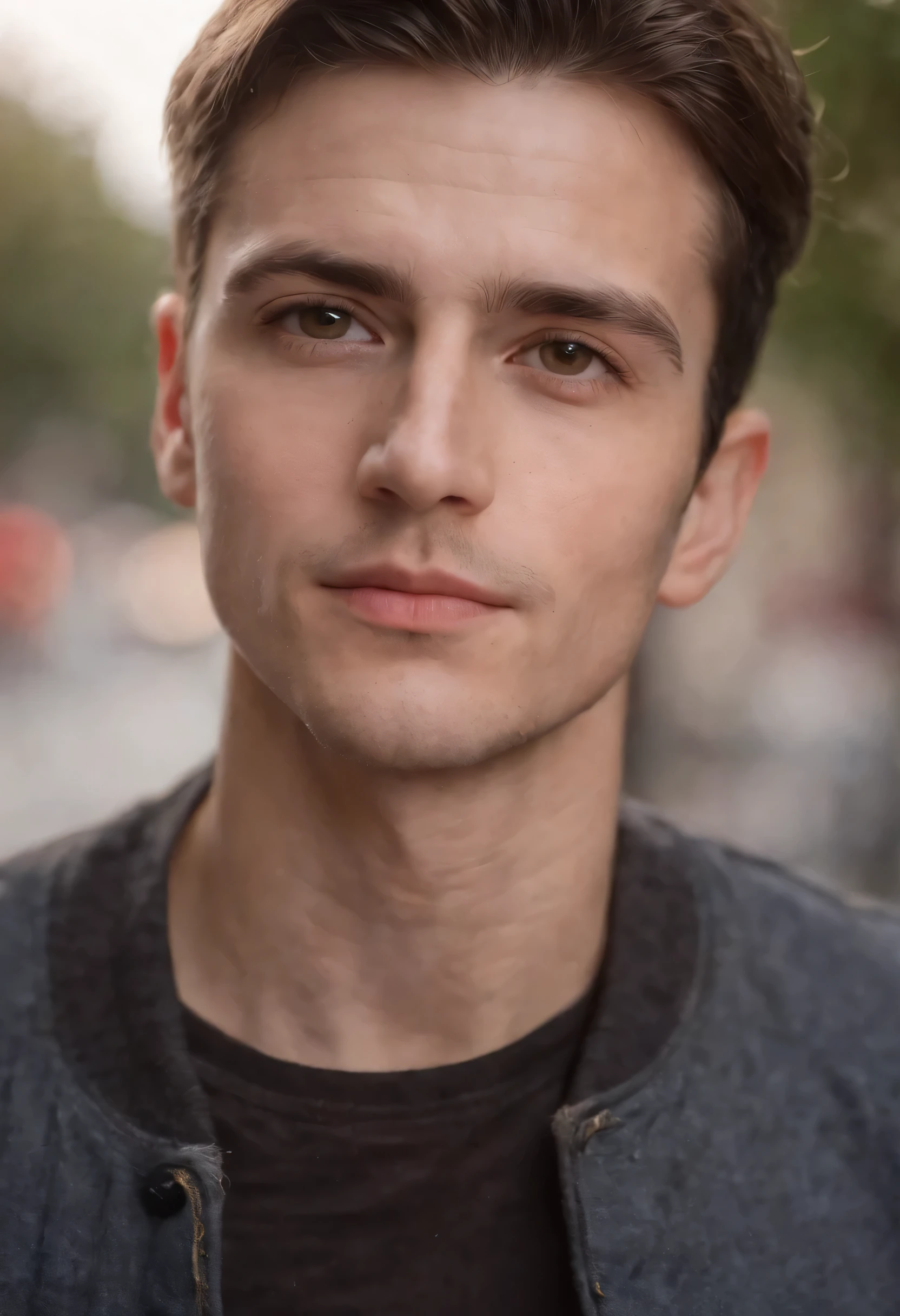 A young man，Postal courier，laborious，Very detailed，Perfect portrait，Need，tmasterpiece，The upper part of the body，streets background