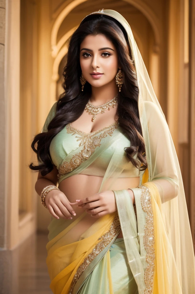 1 Heavenly beautiful and goddess beauty cute and sweet looking face Arabian woman in front of Quebec City, Canada, Heavenly beautiful Overweight, Heavenly beautiful Extremely fat, Heavenly beautiful and attractive Chubby figure , Heavenly beautiful looking and eye catching luxury style saree , reaching out, Heavenly beautiful Arabian woman, 16k, High resolution, masterpiece, highest quality, fine skin, close up figure view, Realistic Photograph