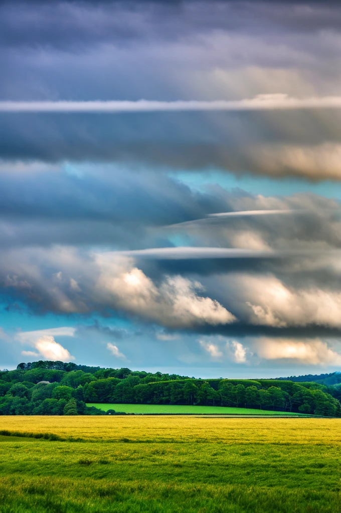 Original landscape，Sky and clouds，Tyndall effect，A country road，Colorful hot air balloon，High quality desktop wallpaper, Verdant forest, Detailed field properties, Beautiful English countryside, Stunning scenery, Rolling Hills, Landscape Wallpaper, Lush countryside, Green forests, Stunning scenery, Green fields in the background, High quality wallpaper, Beautiful wallpapers，Ultra high quality，Ultra HD，Ultra-high resolution