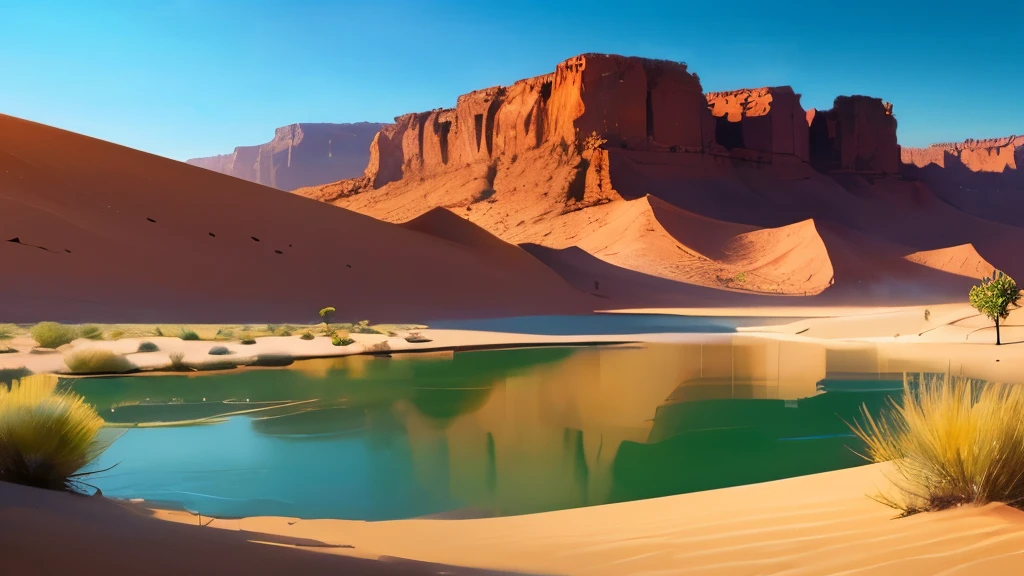 Desert oasis.