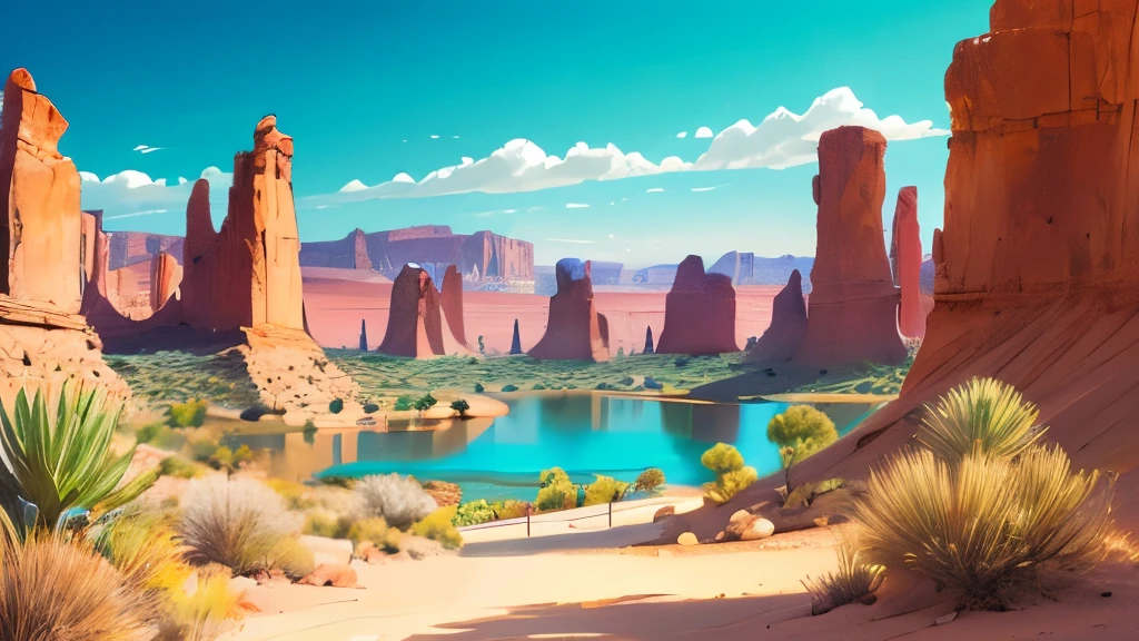 Desert oasis.