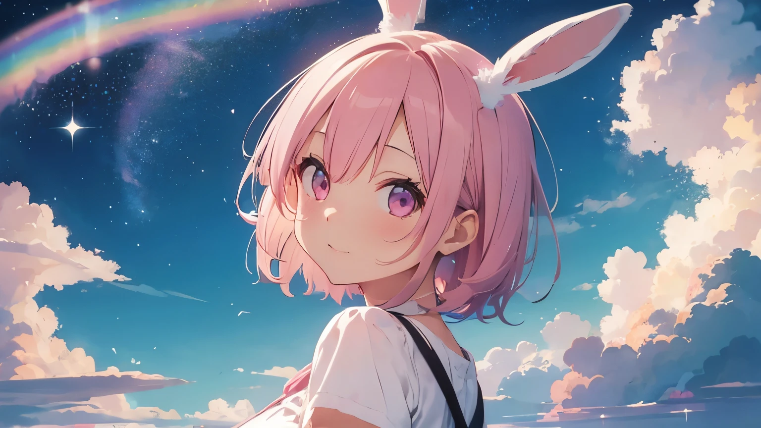Fluffy and fluffy rabbit ears