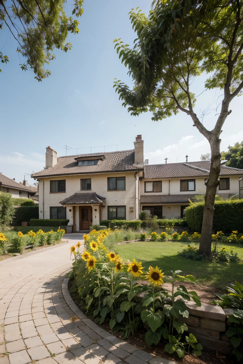 a residence with sunflower park