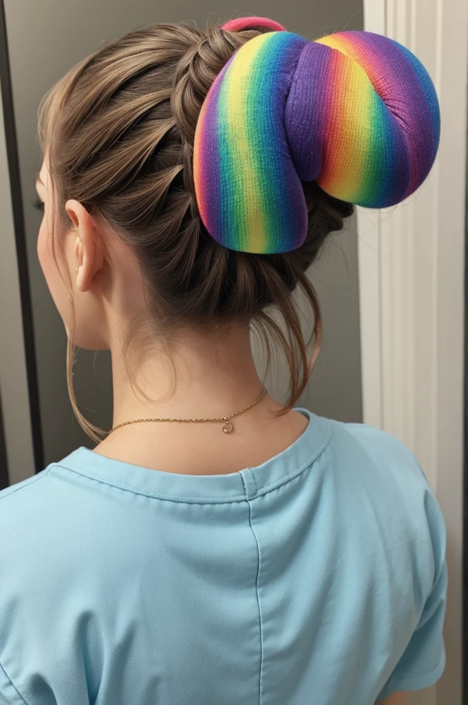 Adult girl Have rainbow buns