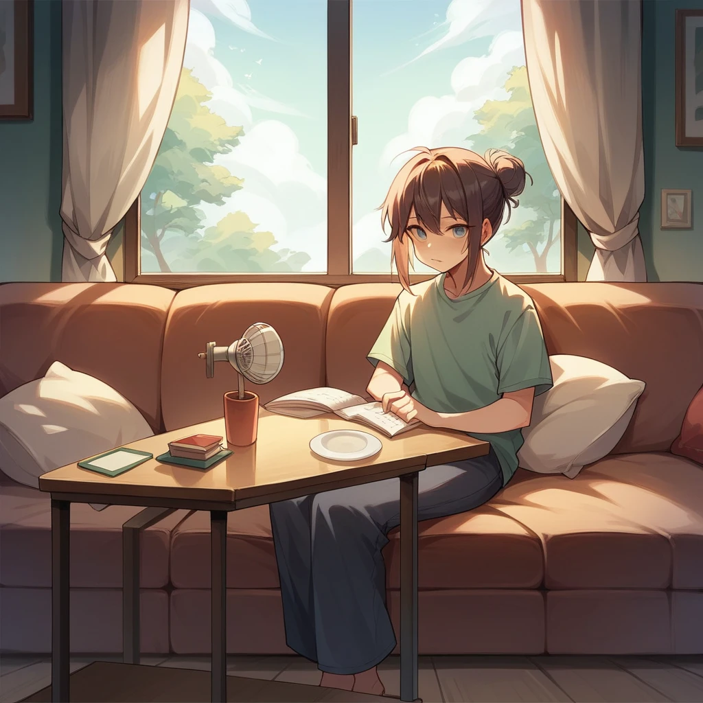 fan、living、window、table、sofa
