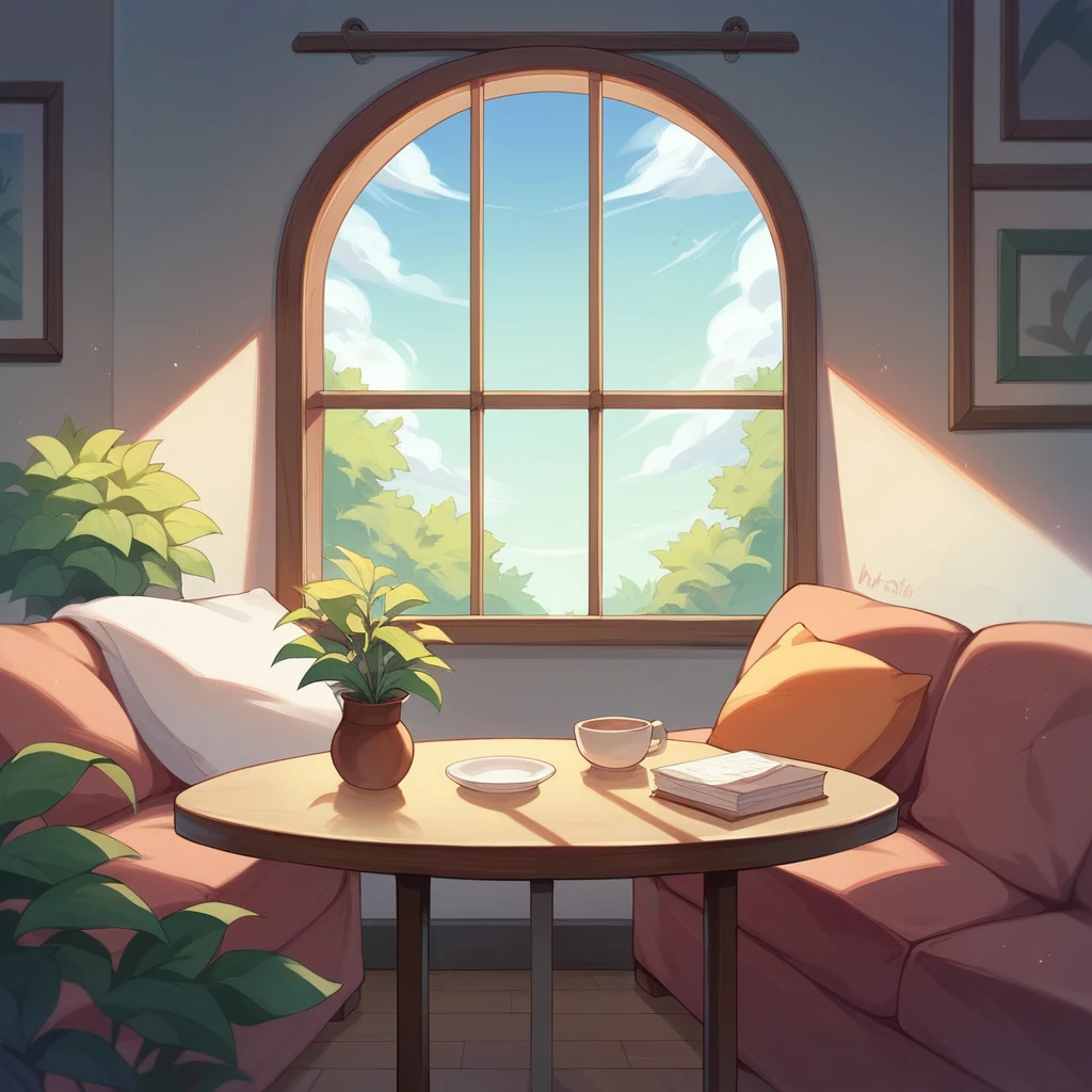 fan、living、window、table、sofa
