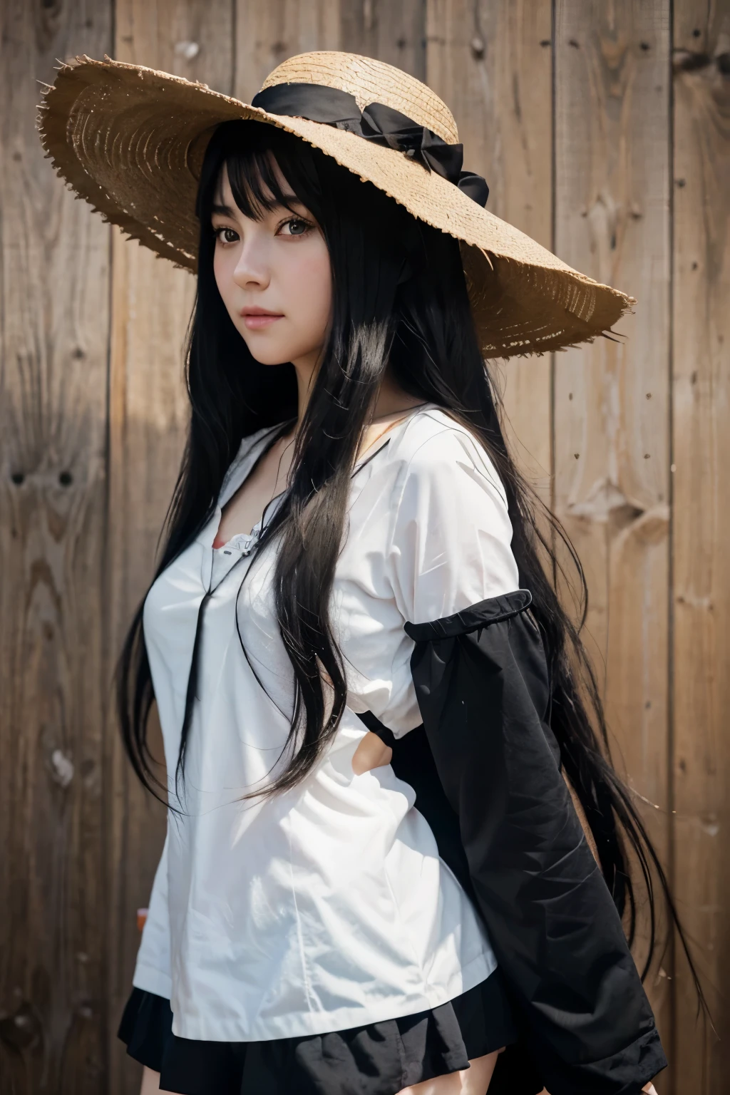 anime girl with long black hair wearing a straw hat, anime style 4 k, beautiful anime portrait, anime moe artstyle, anime art wallpaper 4k, anime art wallpaper 4 k, high quality anime artstyle, anime style portrait, guweiz, artwork in the style of guweiz, detailed digital anime art, anime art wallpaper 8 k, cute anime girl portraits