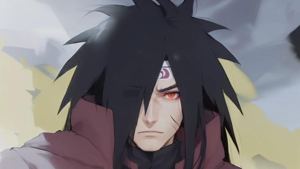 a close up of a person with long hair and a black jacket, madara uchiha, itatchi uchiha, sasuke uchiha, joker looks like naruto, pain from naruto, itachi uchiha, from naruto, he has dark grey hairs, itachi, joker as naruto, akatsuki akira, akiyuki shinbou, okata kazuto