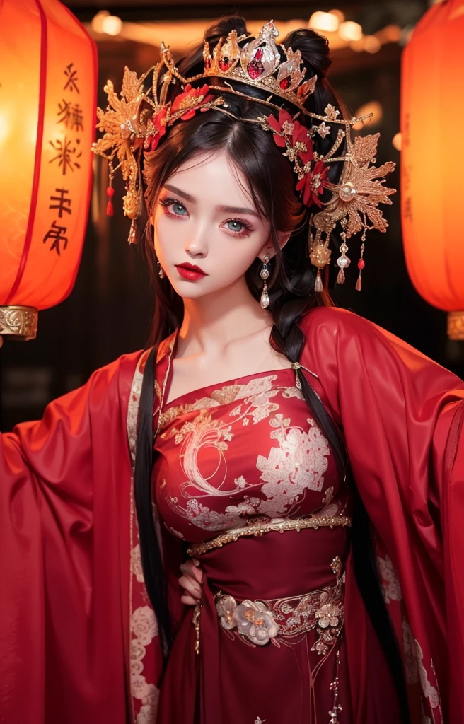 Royal sisters,Exquisite eyes,Frozen queen,Put the crown on your head,Detailed facial expressions body,tall and big,Glamorous characters,Leg length,4K,HD,The look,White translucent lace,白皙Full figure,Little cherry mouth,Beautiful and lovely,Full figure,Glossy Gel Coat,Vampire Queen in luxurious gown,Have a tattoo(Intricate tattoo designs),Ice Princess,Rich facial details,Eyes are blue(Pupils as deep as the starry sky),Gorgeous silk(Silky reflective),Wear dark red lipstick,The bride is wearing a Chinese wedding dress