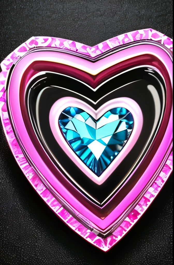 a pink heart shaped diamond on a black background, glass sculpture of a heart, pink diamonds, real heart!, glass-cast heart, beautiful!!!!!!!!!, beautiful”, made of crystal, beautiful glass work, heart, pink hearts in the background, color”, by Valentine Hugo, magic heart, beautiful crystals, 3 d ornate carved water heart, made of crystals, acrylic
