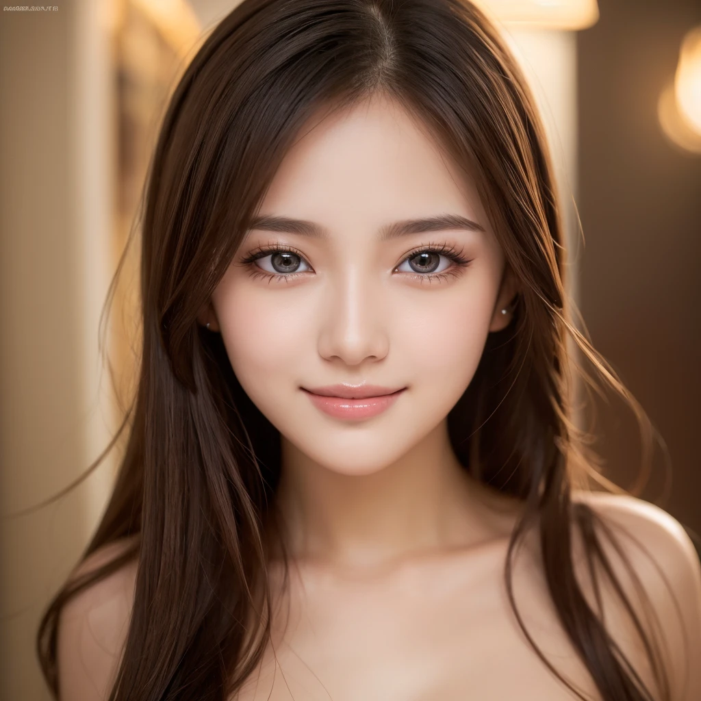 high quality, Very detailed, finely, High resolution, 8k wallpaper, Perfect dynamic composition, Beautiful and detailed, Natural color lip, Random sexy poses,Cute Smile,20-year-old girl、Beautiful and elaborate face、Perfect and beautiful face,Big eyes、Beautiful and elaborate face、Perfect and beautiful double eyelids,Blur the background,Perfect and beautiful face,Beautiful legs，Thighs,A woman I want to hold，Completely naked，whole body，No clothes、