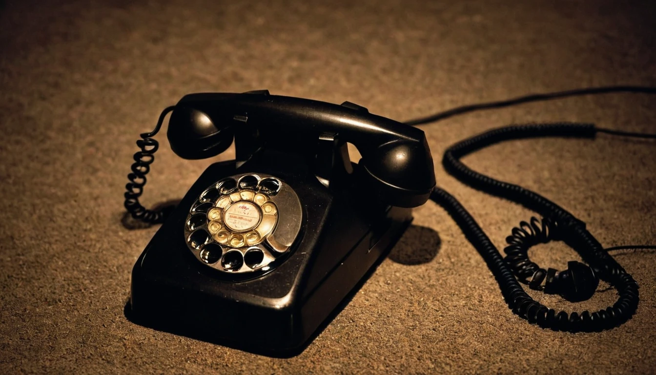 An old phone ringing in the middle of the night