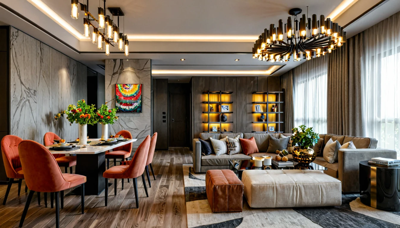 Raw photo, Masterpiece, high quality, best quality, authentic, super detail, interior livingroom