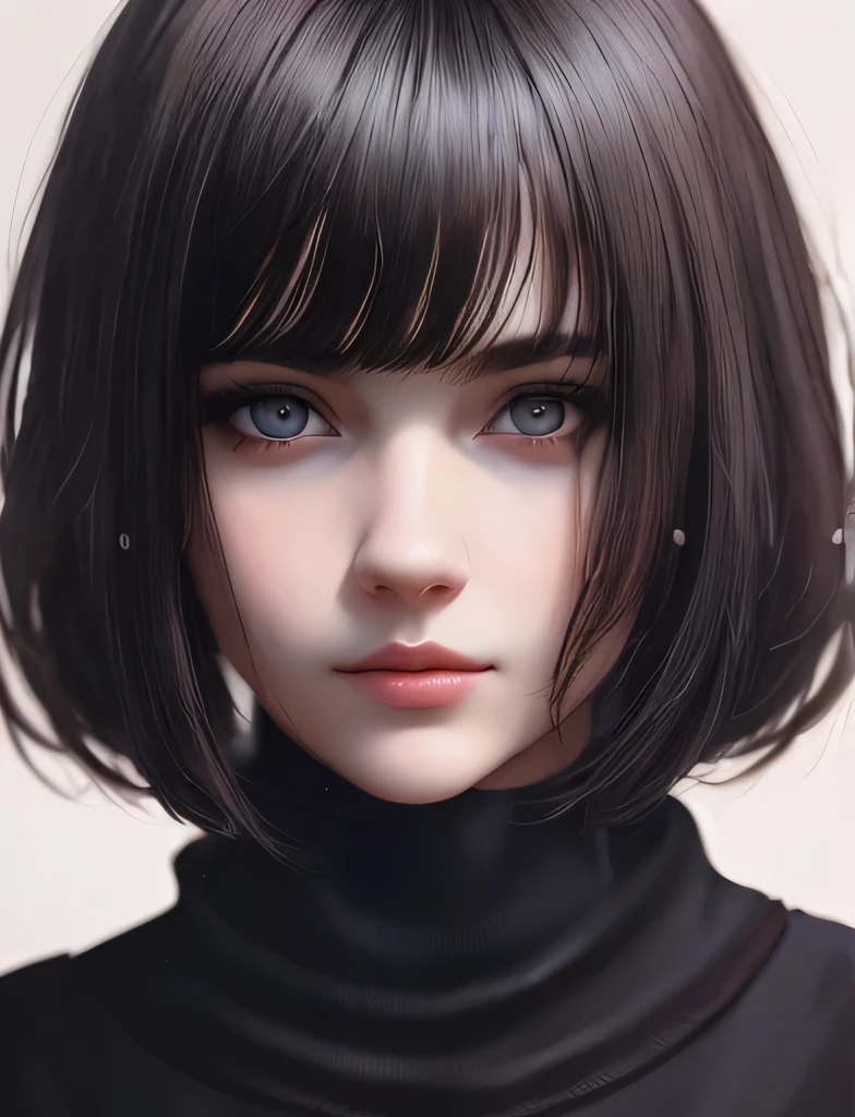 Milenka Mikhailova, (masterpiece), realistic, (portrait of a girl), beautiful face,
sunlight, cinematic light, bangs, beautiful woman, beautiful eyes, short black hair,
perfect anatomy, very cute, princess eyes, (eyes black), (frame head), centered, stylized,
bioluminescence, 8k resolution, low-cut white dress with small blue details, human hands,
full of wonder, elegant, approaching perfection, dynamic, highly detailed, character sheet ,
concept art, soft , looking directly at the viewer positioned so that her body is symmetrical and balanced,
incredibly beautiful, short black detailed hairstyle with bangs,