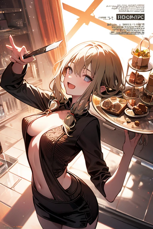 (small breasts:1.2), (perky chest:1.2), (pointed chest:1.2), (Pudding cake magazine cover:1.3),(from above:1.0),(fromside:0.9),masterpiece, 1girl, Amazing Cleavage:1.1, thin waist, optimum,tmasterpiece,hight resolution,best qualtiy,hyper HD,super detailing,awardwinning,16 K,solo,(The upper part of the body),anatomy correct,Beautiful cyberpunk girl,Cowboy Shot,cute face,a blond,Longhaire,Twin-tailed,Braids, Hairline,(scarlet eyes),long eyelasher,Hanging eye corners,White skin of the,shoot from the side, ((see through camisole:0.1)), ((Sheer nipples:1.0)),Rocket Tits,(Slim body),smile,seductive weak smiling,(with sparkling eyes and a contagious smile),open mouth, Looking at Viewer